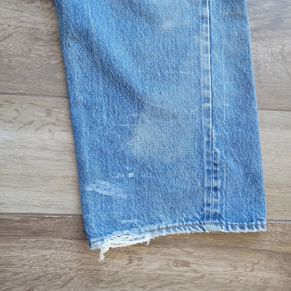 Vintage Levis 501 Blue Button Fly Jeans USA Made 32x32 Distressed Redline - Picture 5 of 11
